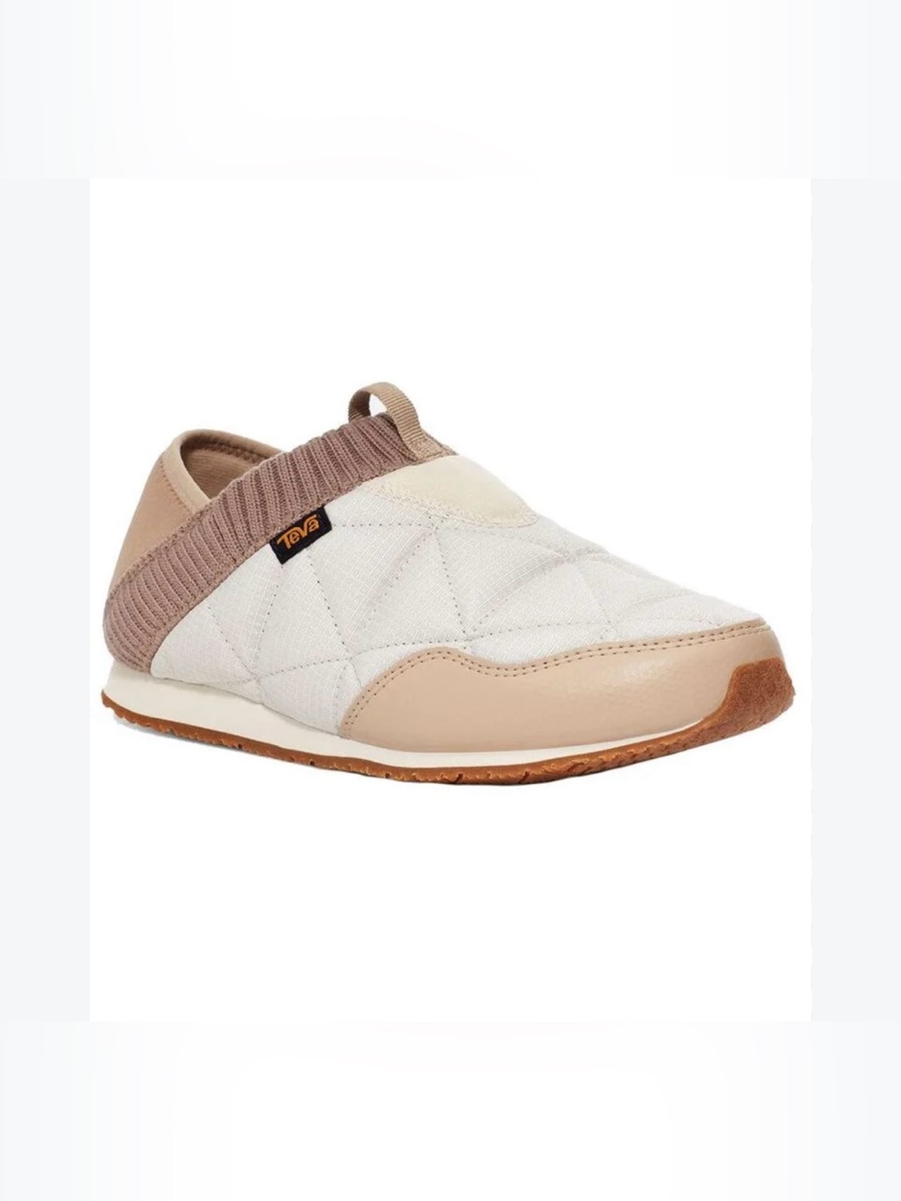 Teva Quilted Slip-On Shoes in Beige and Brown